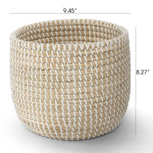 Load image into Gallery viewer, Stinson Beach Round Natural Seagrass Storage Basket - Small