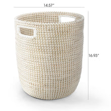 Load image into Gallery viewer, Stinson Beach Round Natural Seagrass Storage Basket - Large