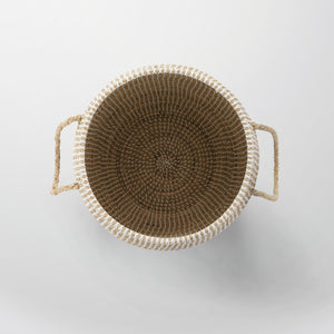 Calabasas Natural Seagrass Decorative Basket with Lid