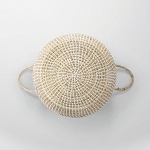 Calabasas Natural Seagrass Decorative Basket with Lid