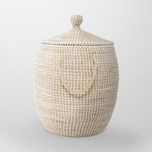 Load image into Gallery viewer, Calabasas Natural Seagrass Decorative Basket with Lid