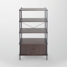 Load image into Gallery viewer, Coos Bay 4 Tier Shelf with Storage Cabinet