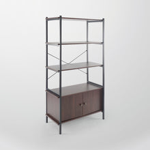 Load image into Gallery viewer, Coos Bay 4 Tier Shelf with Storage Cabinet