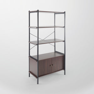 Coos Bay 4 Tier Shelf with Storage Cabinet